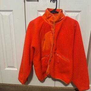 Bright Orange Fleece Jacket